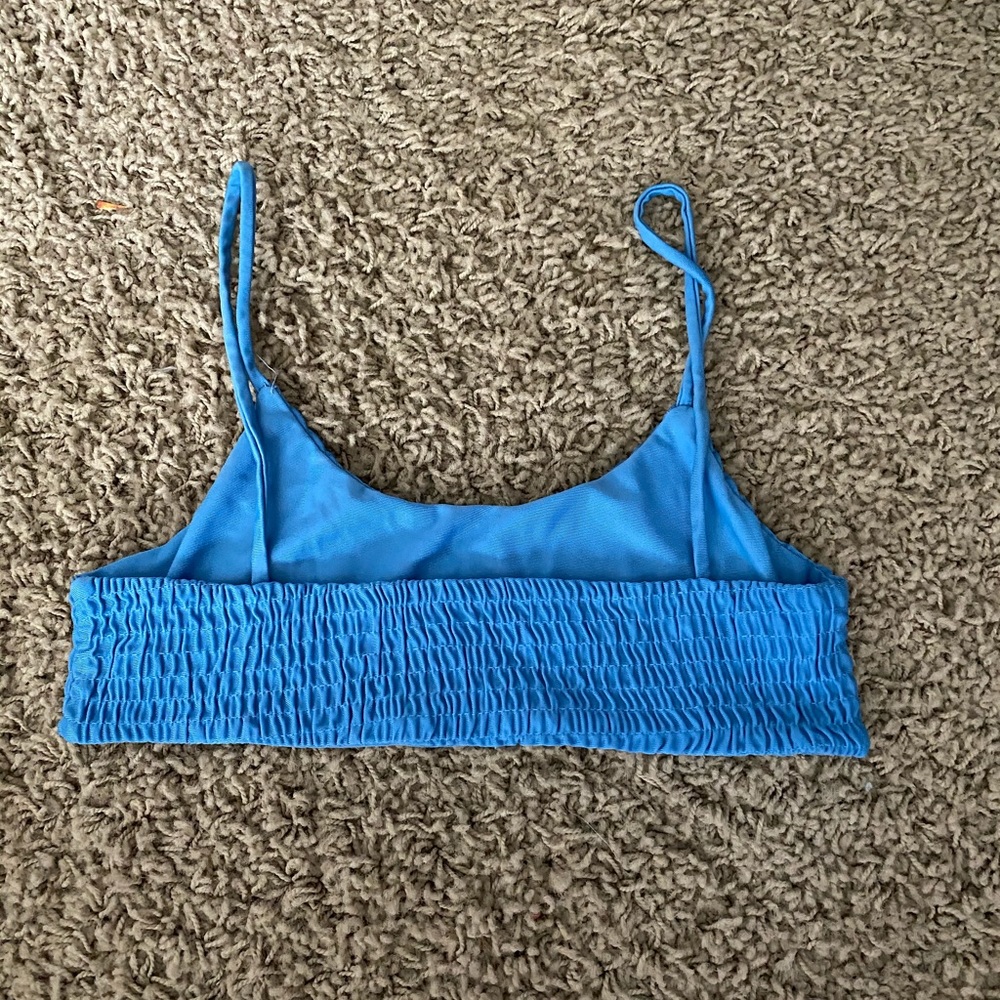 Blue Ribbed Bikini - Picture 3 of 4